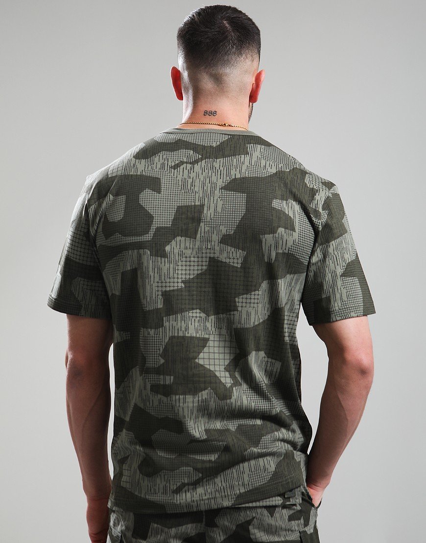 BELSTAFF TERRAIN CAMO COTTON T-SHIRT SURPLUS GREEN MEDIUM RRP £80 BNWT