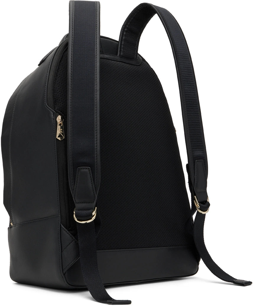 PAUL SMITH MAINLINE CALF LEATHER SIGNATURE STRIPE BACKPACK BLACK RRP £650 BNWT