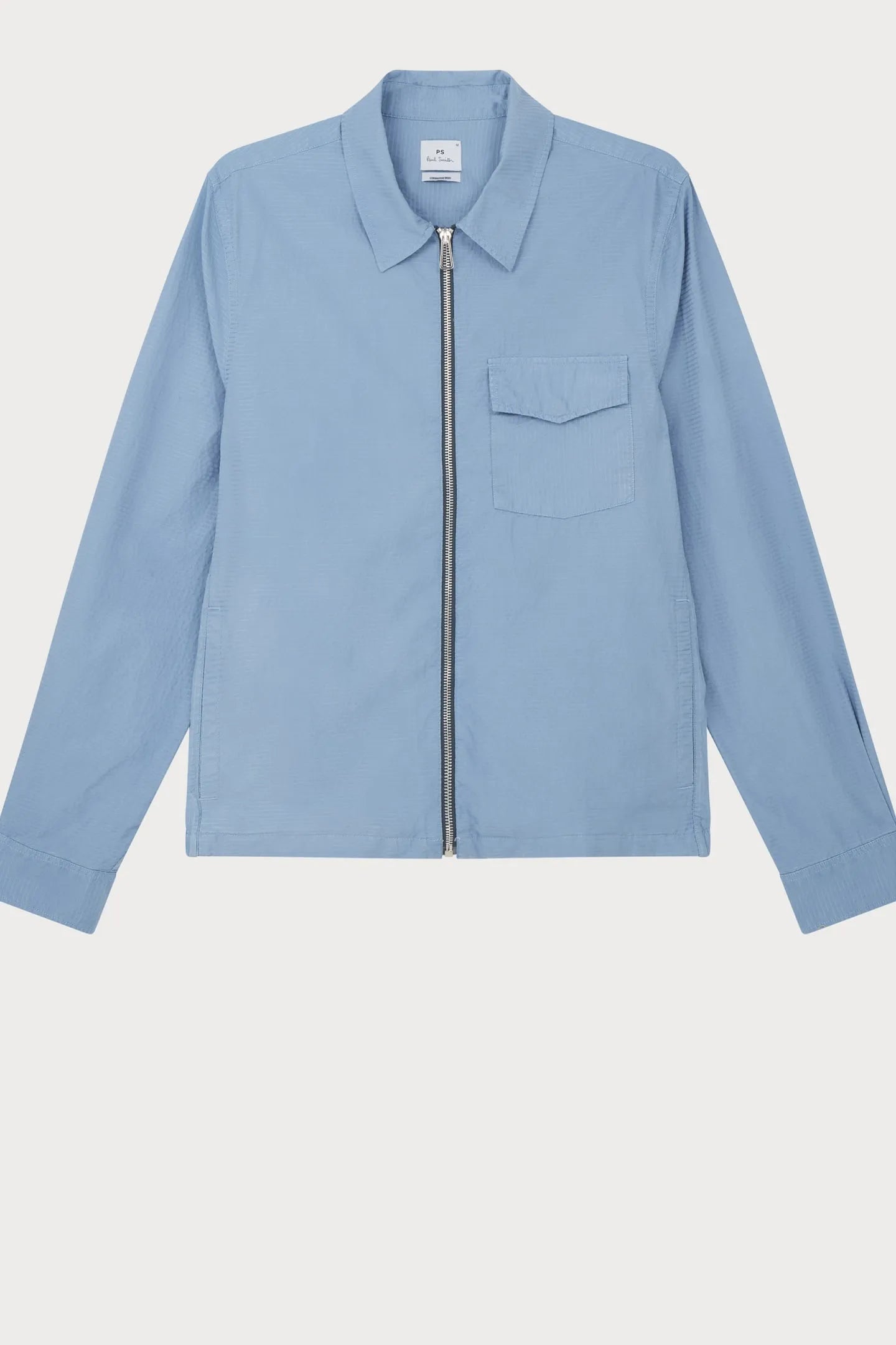 PAUL SMITH PS COTTON ZIPPED OVERSHIRT SHACKET SKY BLUE MEDIUM RRP £199 BNWT