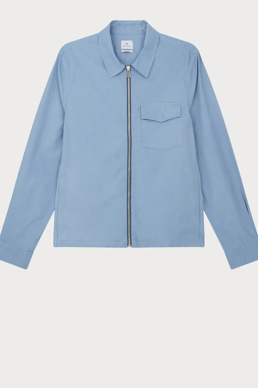 PAUL SMITH PS COTTON ZIPPED OVERSHIRT SHACKET SKY BLUE MEDIUM RRP £199 BNWT