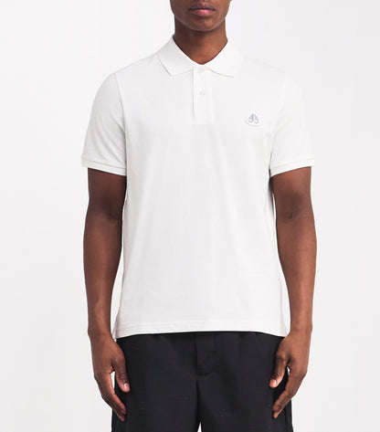 MOOSE KNUCKLES EVERETT PIQUE COTTON POLO SHIRT WHITE 2XL RRP £130 BNWT