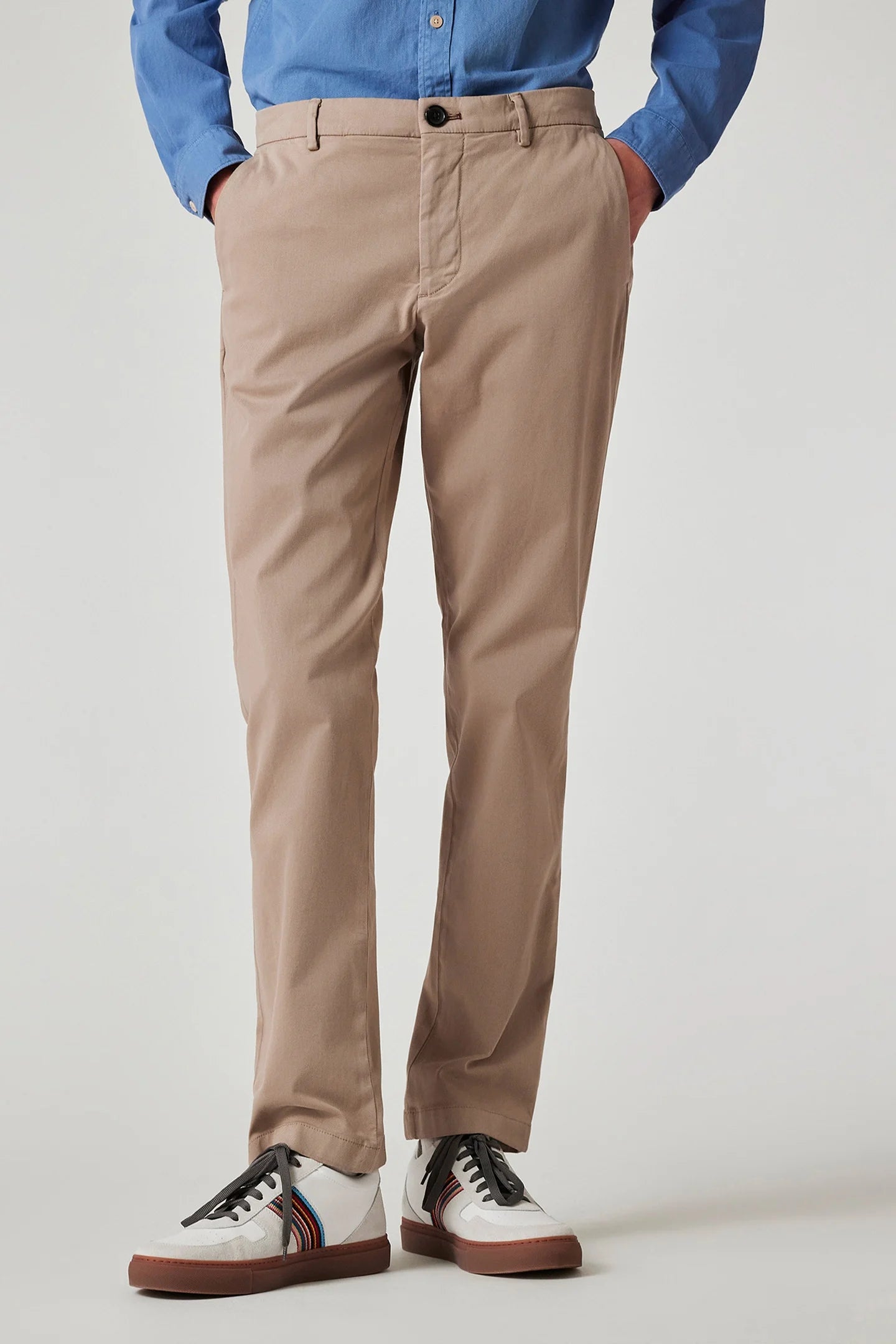 PAUL SMITH PS BADGE MID FIT CHINO TROUSERS TAN BROWN 38 LONG RRP £150 BNWT