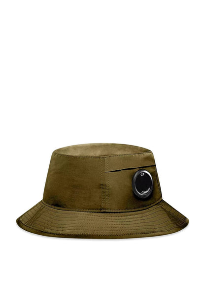 C.P. COMPANY CHROME-R LENS BADGE POCKET BUCKET HAT KHAKI GREEN MEDIUM RRP £150 BNWT