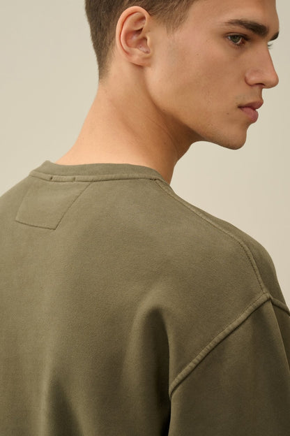 C.P. COMPANY DIAGONAL LENS COTTON FLEECE SWEATSHIRT GREEN 2XL RRP £210 BNWT