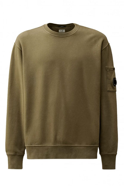 C.P. COMPANY DIAGONAL LENS COTTON FLEECE SWEATSHIRT GREEN 2XL RRP £210 BNWT