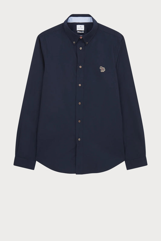 PAUL SMITH ZEBRA LOGO COTTON LONG SLEEVE SHIRT NAVY BLUE RRP £140 BNWT