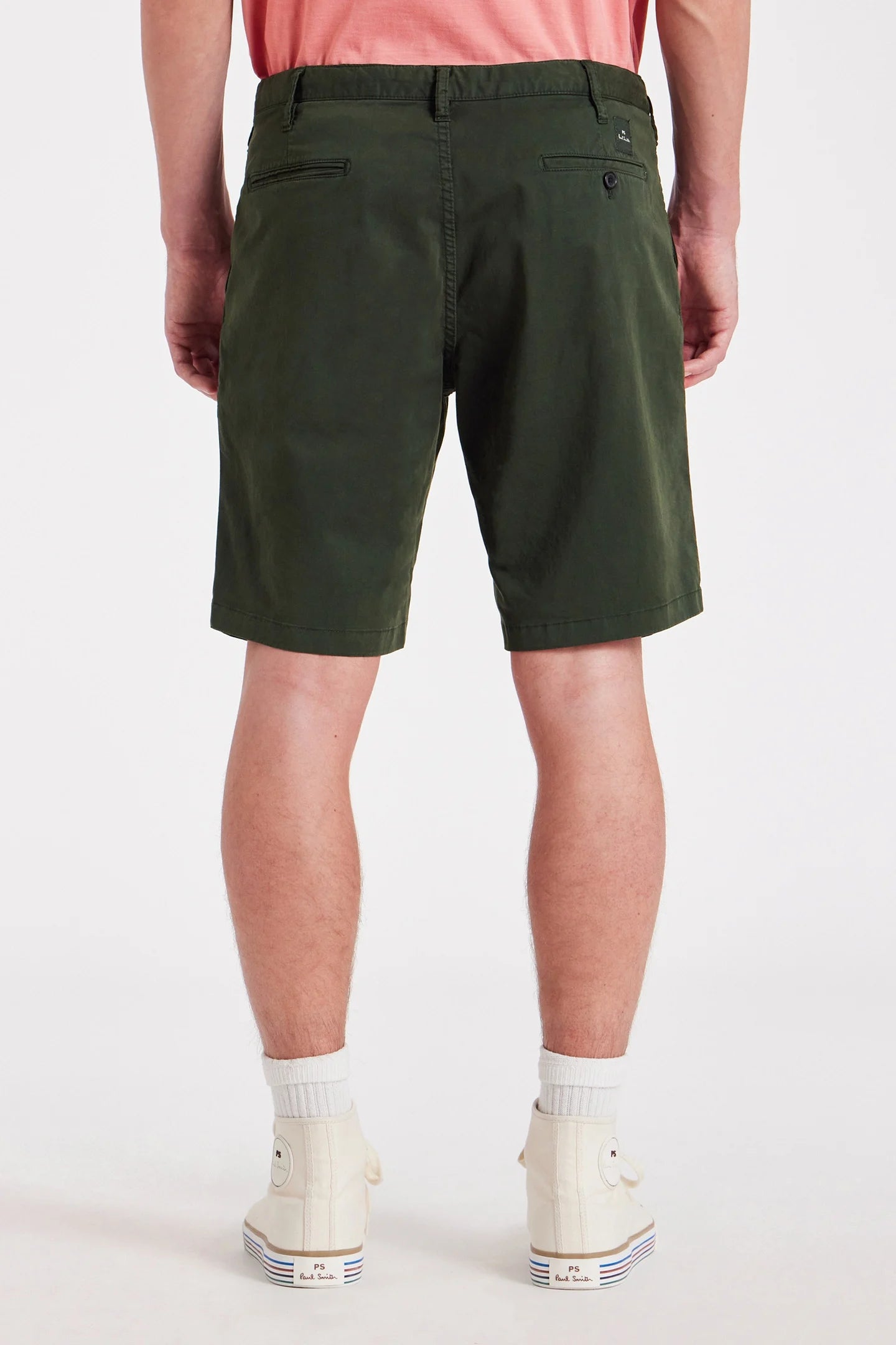 PAUL SMITH PS TAILORED CHINO SHORTS DARK KHAKI GREEN RRP £130 BNWT