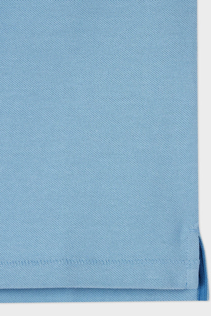 PAUL SMITH ZEBRA PIQUE COTTON POLO SHIRT PALE BLUE (40E) RRP £90 NEW