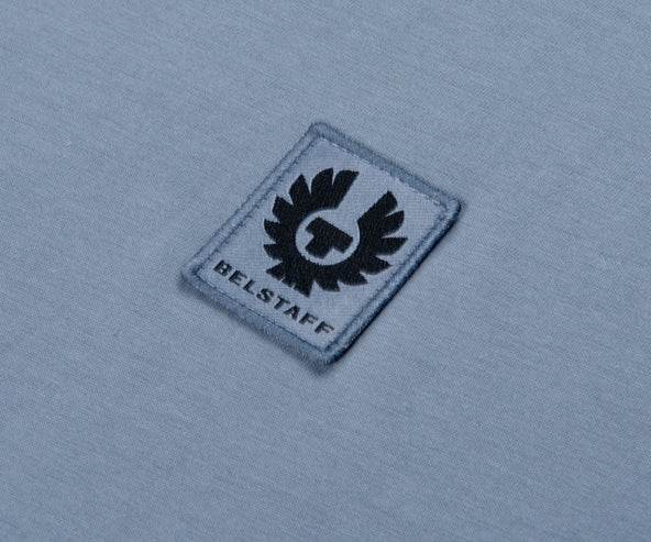 BELSTAFF PHOENIX PATCH COTTON T-SHIRT BLUE FLINT SMALL RRP £60 BNWT