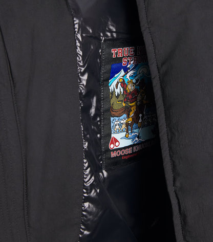 MOOSE KNUCKLES EVEREST LONG HOODED PUFFA JACKET COAT BLACK XL RRP £895 BNWT