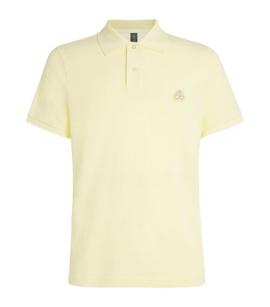 MOOSE KNUCKLES EVERETT PIQUE COTTON POLO SHIRT YELLOW LARGE RRP £130 BNWT