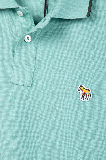 PAUL SMITH PS TIPPED PIQUE COTTON POLO SHIRT PASTEL BLUE RRP £90 BNWT