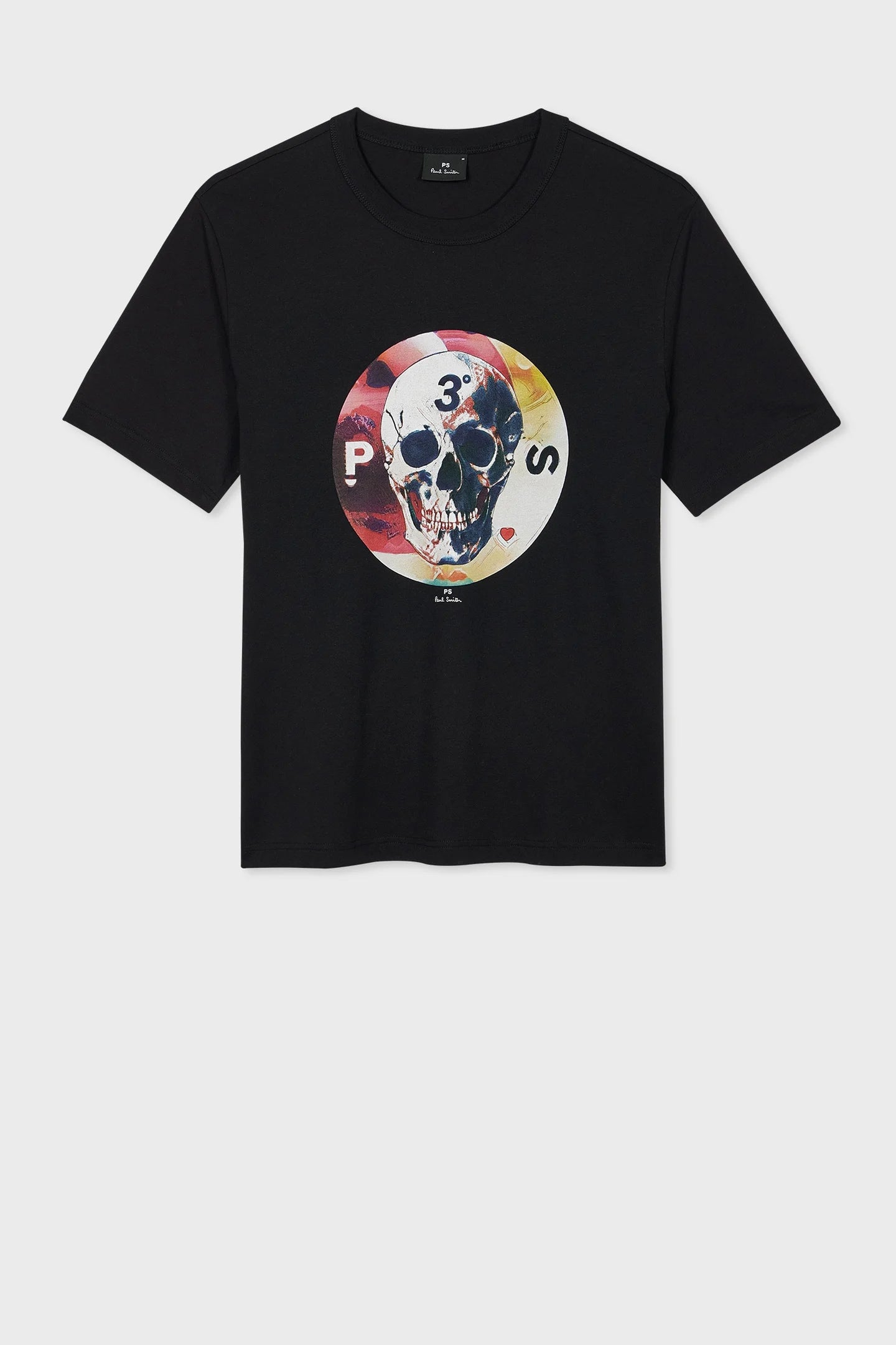 PAUL SMITH PS ROUND SKULL COTTON T-SHIRT BLACK RRP £70 BNWT