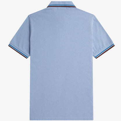 FRED PERRY TWIN TIPPED PIQUE COTTON POLO SHIRT LIGHT BLUE 3XL RRP £80 BNWT