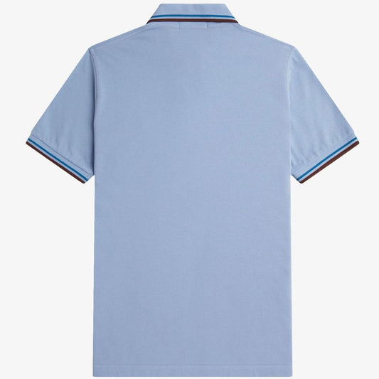 FRED PERRY TWIN TIPPED PIQUE COTTON POLO SHIRT LIGHT BLUE 3XL RRP £80 BNWT