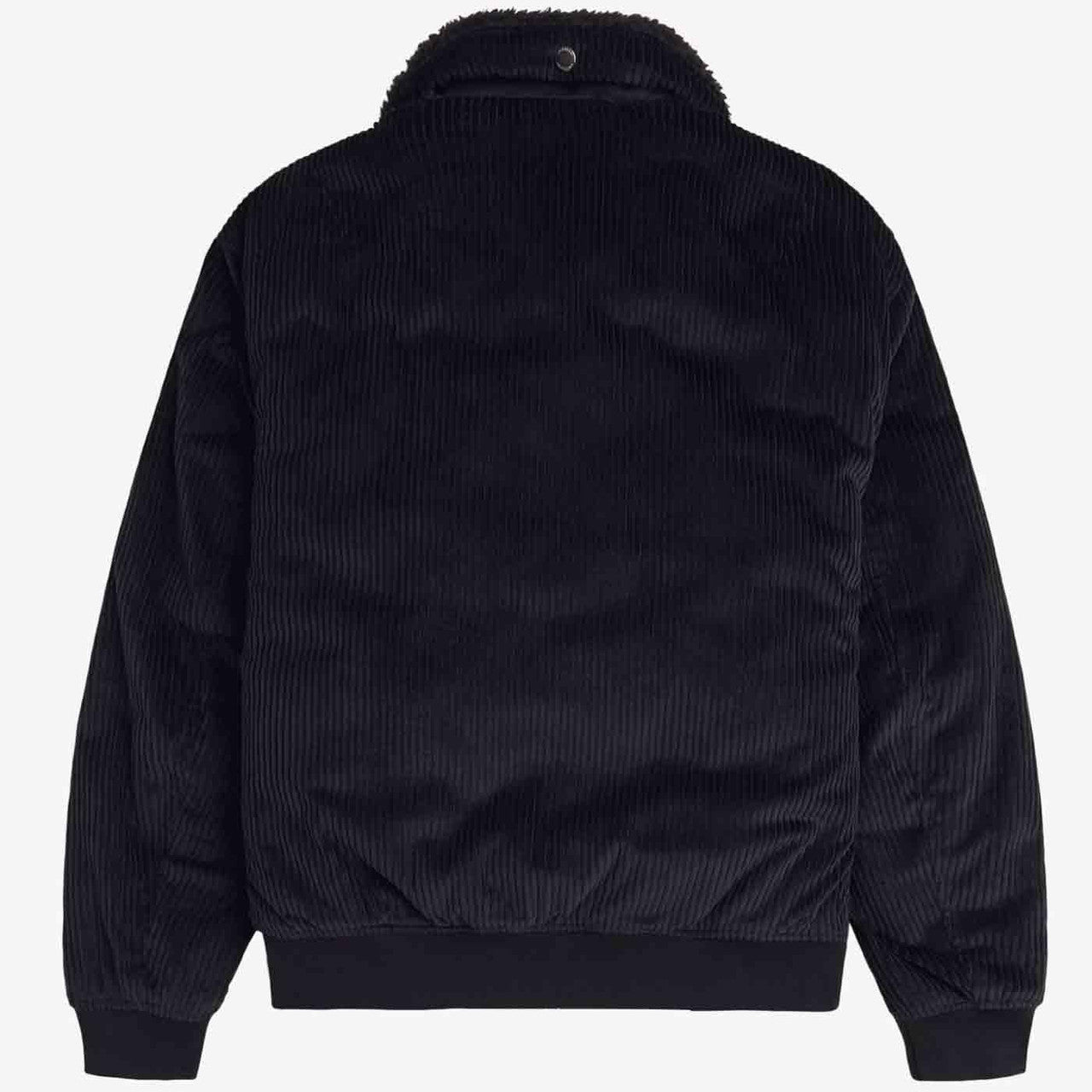 FRED PERRY SHERPA COLLAR CORDUROY COTTON BOMBER JACKET BLACK 2XL RRP £285 BNWT