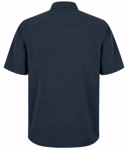 FRED PERRY OXFORD SHORT SLEEVE COTTON SHIRT DARK AIRFORCE NAVY LARGE RRP £90 NEW