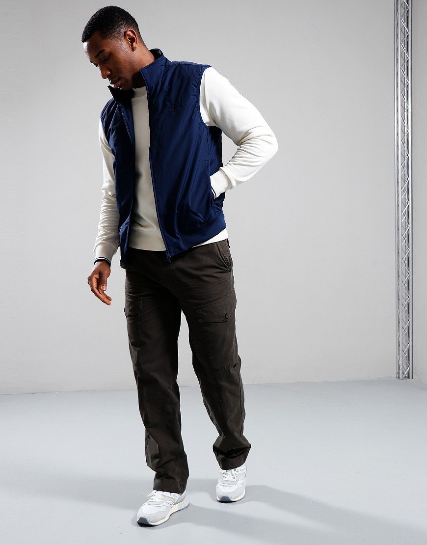 FRED PERRY BRENTHAM NYLON GILET TENNIS BLUE LARGE RRP £130 BNWT