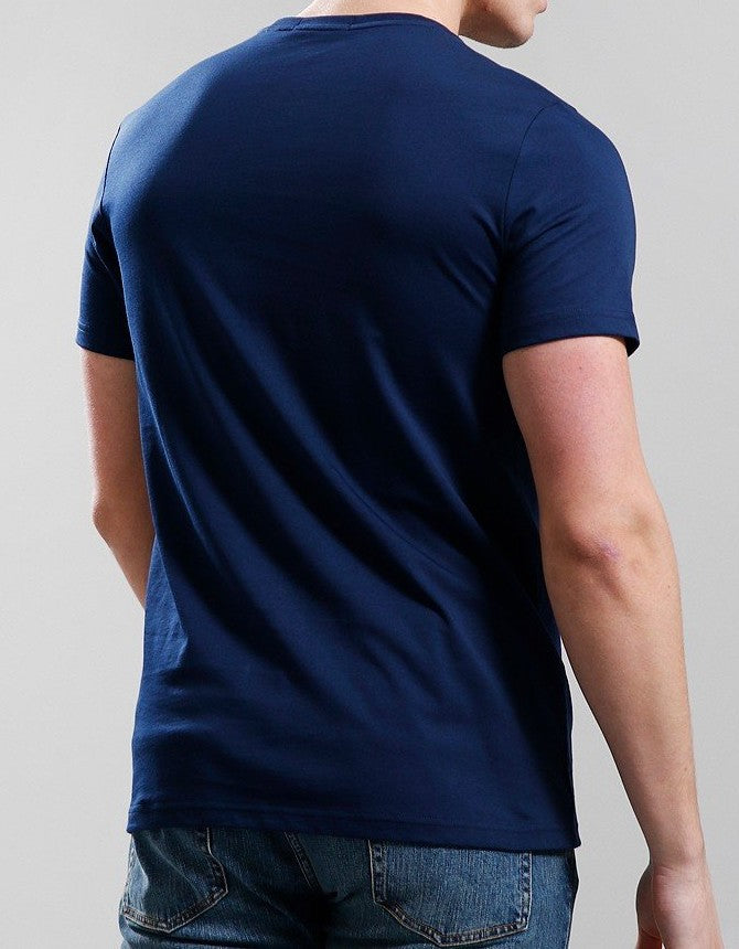 FRED PERRY TEXTURED LAUREL WREATH COTTON T-SHIRT BLUE XL RRP £55 BNWT