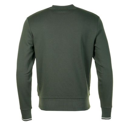FRED PERRY COTTON FLEECE CREW NECK SWEATSHIRT COURT GREEN 2XL RRP £90 BNWT