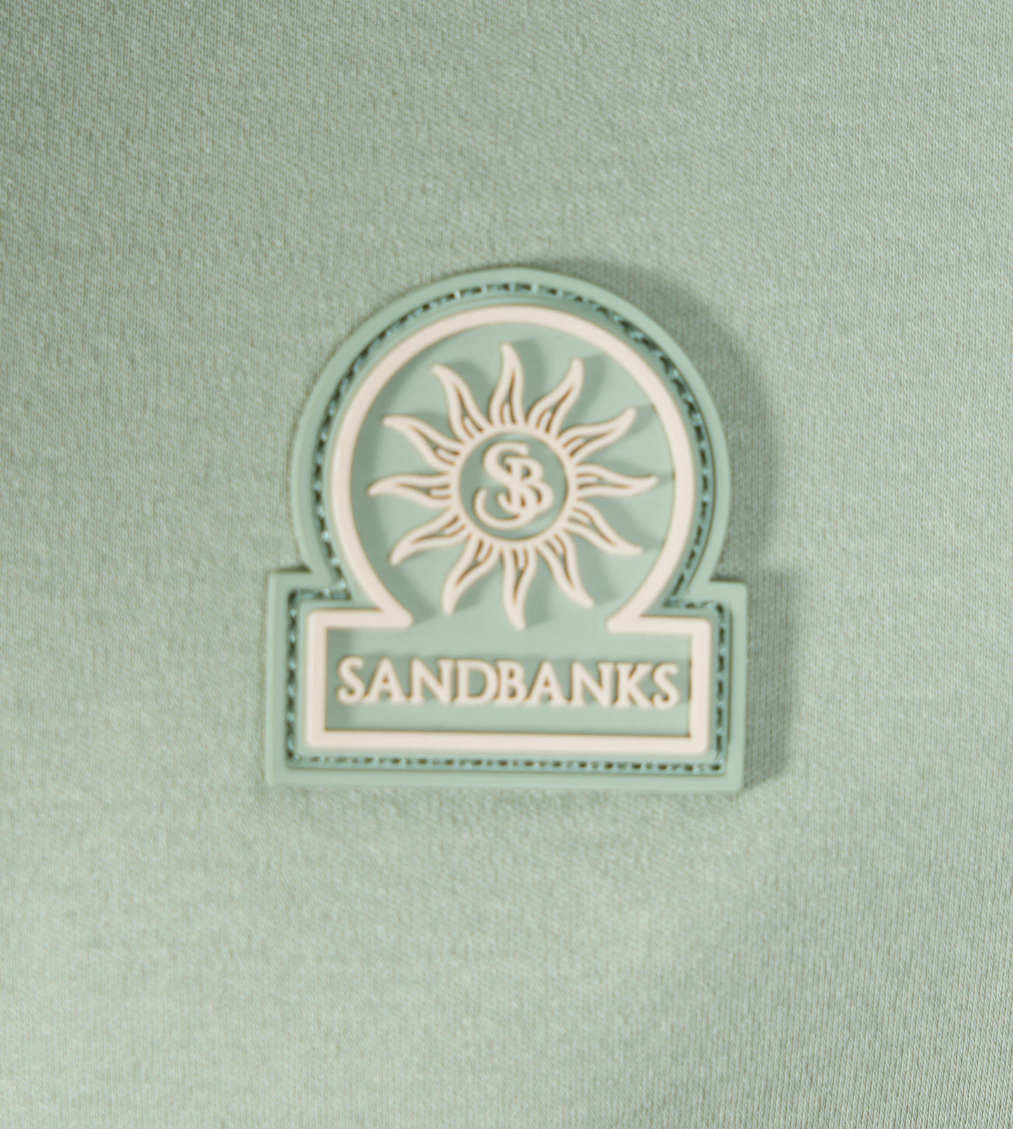 SANDBANKS FULL BUTTON INTERLOCK COTTON POLO SHIRT SAGE GREEN RRP £155 BNWT