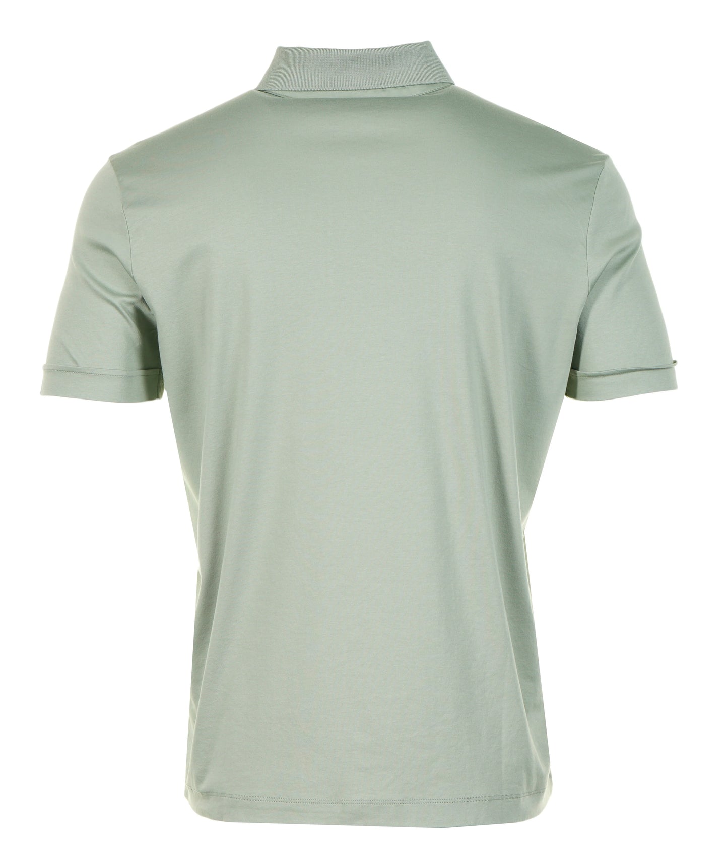 SANDBANKS FULL BUTTON INTERLOCK COTTON POLO SHIRT SAGE GREEN RRP £155 BNWT