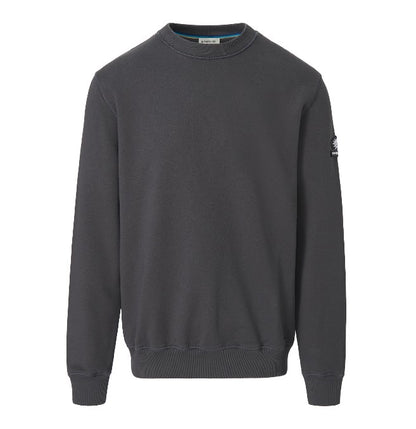 SANDBANKS BADGE LOGO COTTON FLEECE SWEATSHIRT ANTHRACITE GREY RRP £155 BNWT