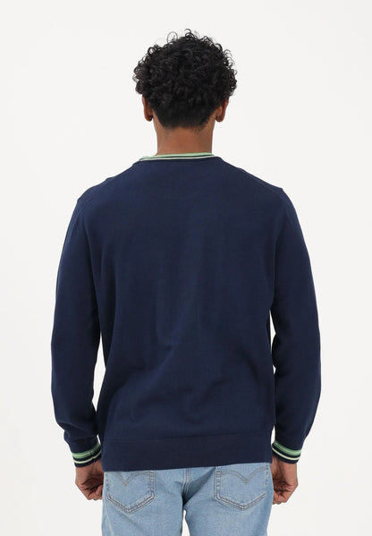 LACOSTE TIPPED CROC LOGO CREW NECK JUMPER NAVY BLUE 2XL RRP £120 BNWT