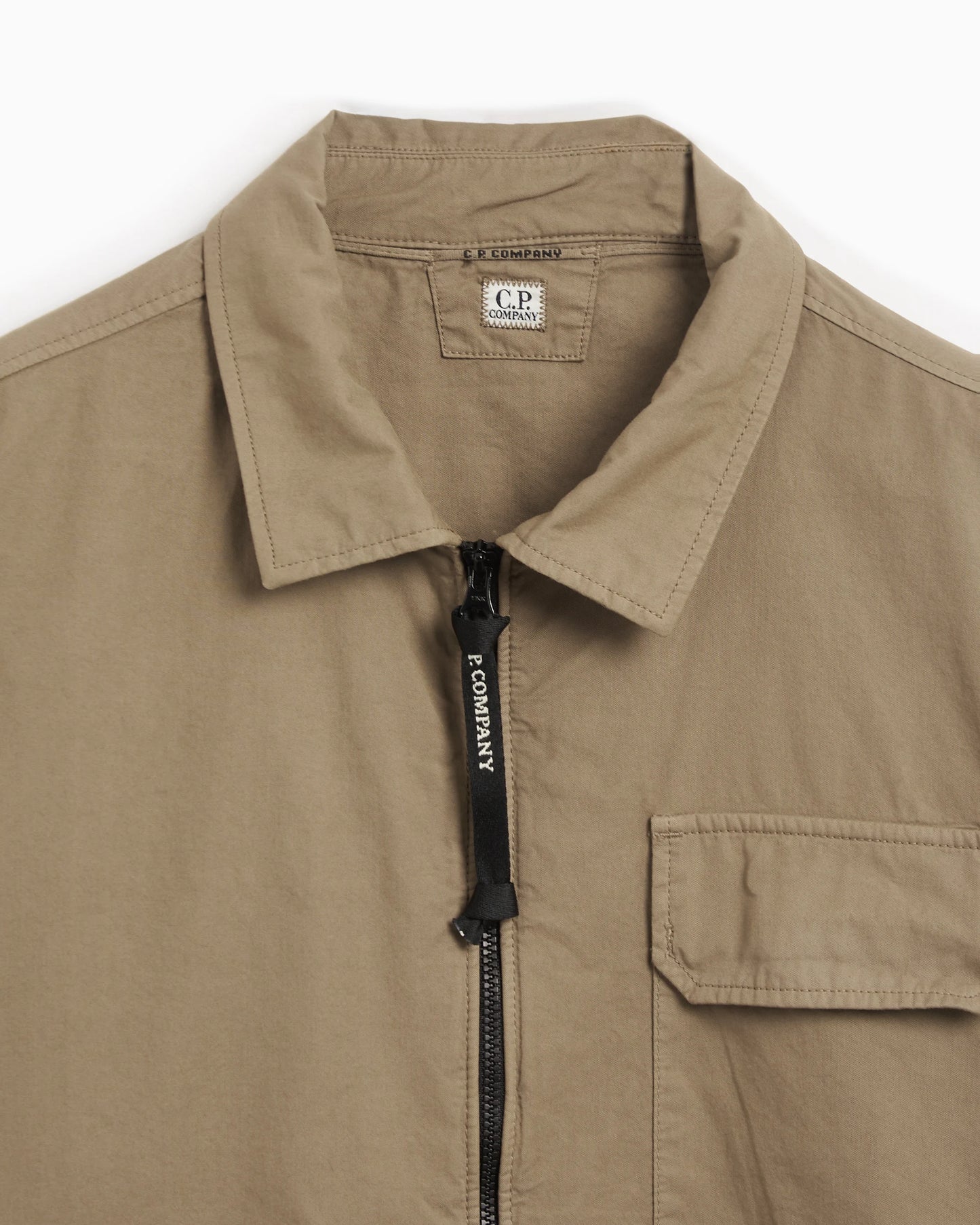 CP COMPANY FULL ZIP GABERDINE OVERSHIRT JACKET VINTAGE KHAKI 2XL RRP £315 BNWT
