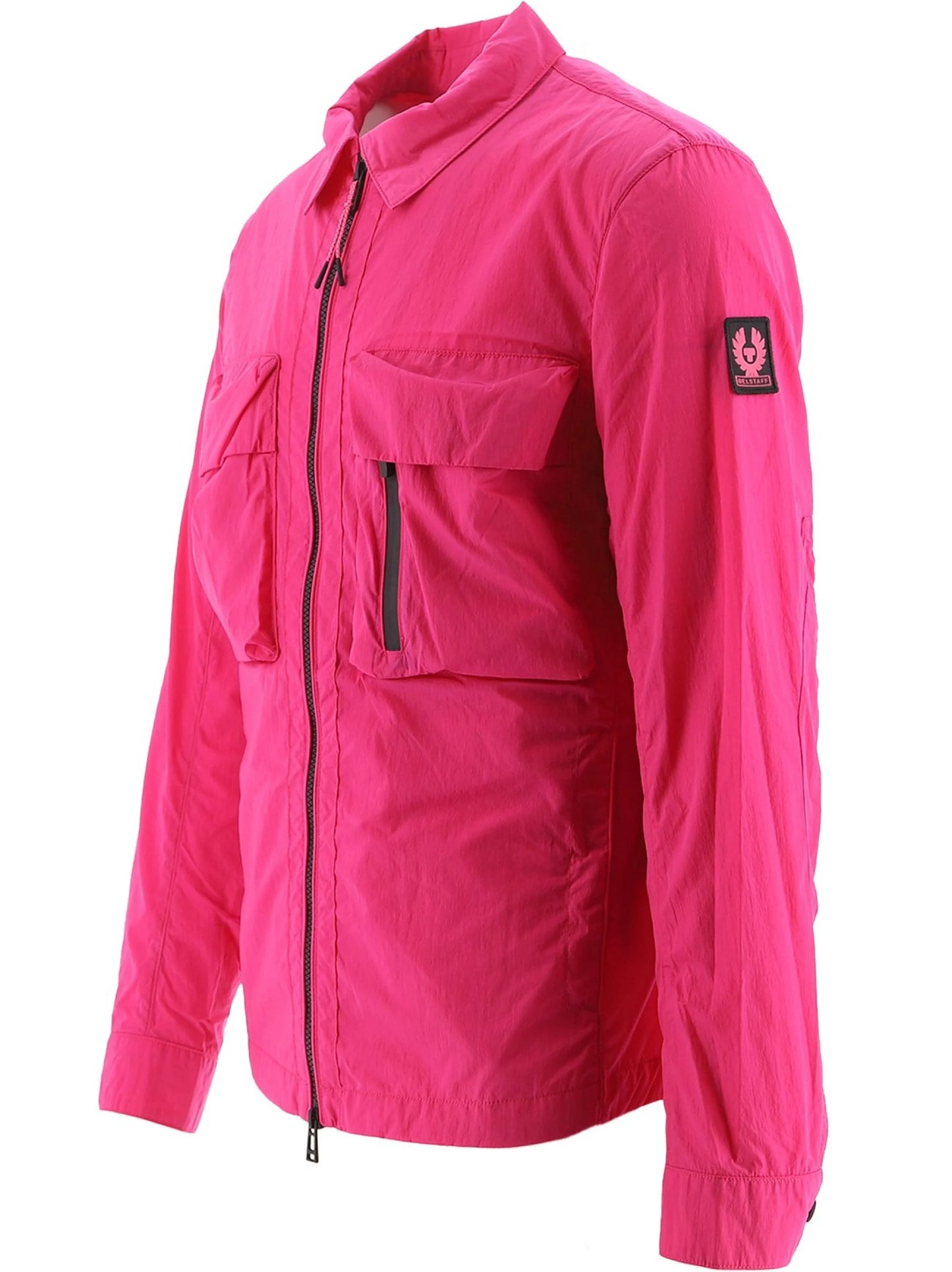 BELSTAFF RIFT SHIMMER SHELL OVERSHIRT JACKET FUCHSIA PINK RRP £295 BNWT