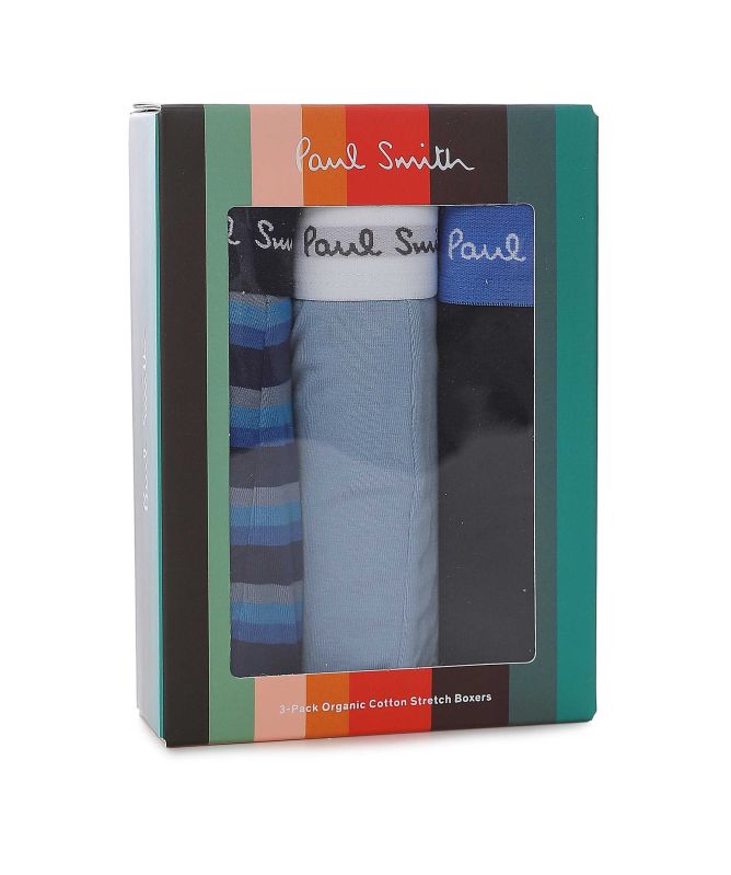 PAUL SMITH PS 3 PACK TRUNKS PANTS UNDERWEAR BLUE 2XL RRP £44 BNWT