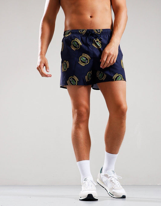 LACOSTE QUICK DRY CROC BADGE LOGO SWIM SHORTS NAVY BLUE LARGE RRP £80 BNWT