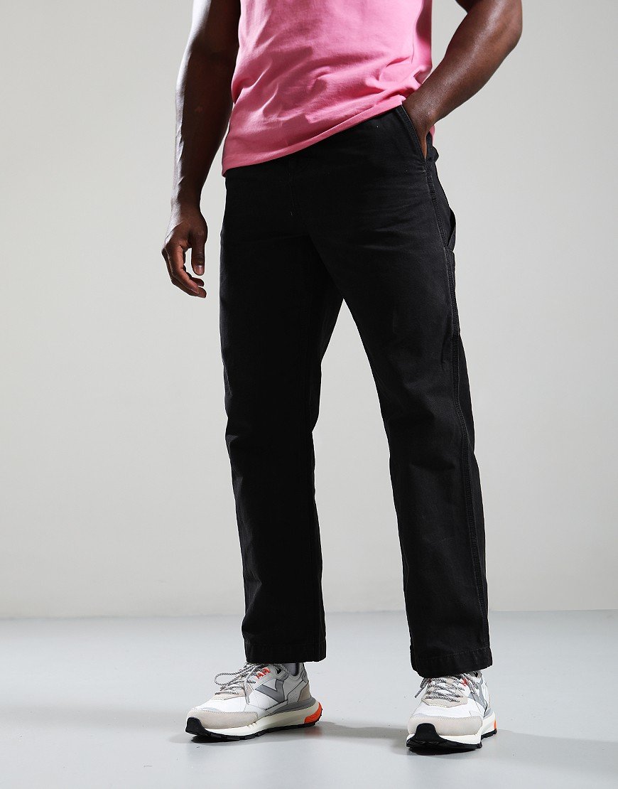 LACOSTE STRAIGHT FIT COTTON CANVAS CARPENTER TROUSERS BLACK 36 REG RRP £135 BNWT