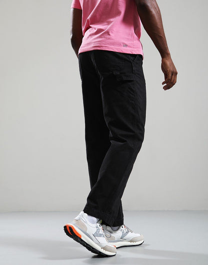 LACOSTE STRAIGHT FIT COTTON CANVAS CARPENTER TROUSERS BLACK 36 REG RRP £135 BNWT