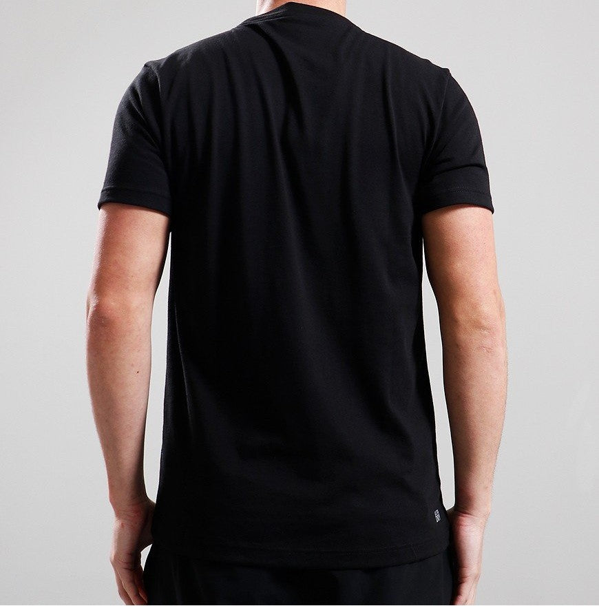 LACOSTE CREW NECK LARGE CROC LOGO COTTON T-SHIRT BLACK/GREEN 2XL RRP £60 BNWT