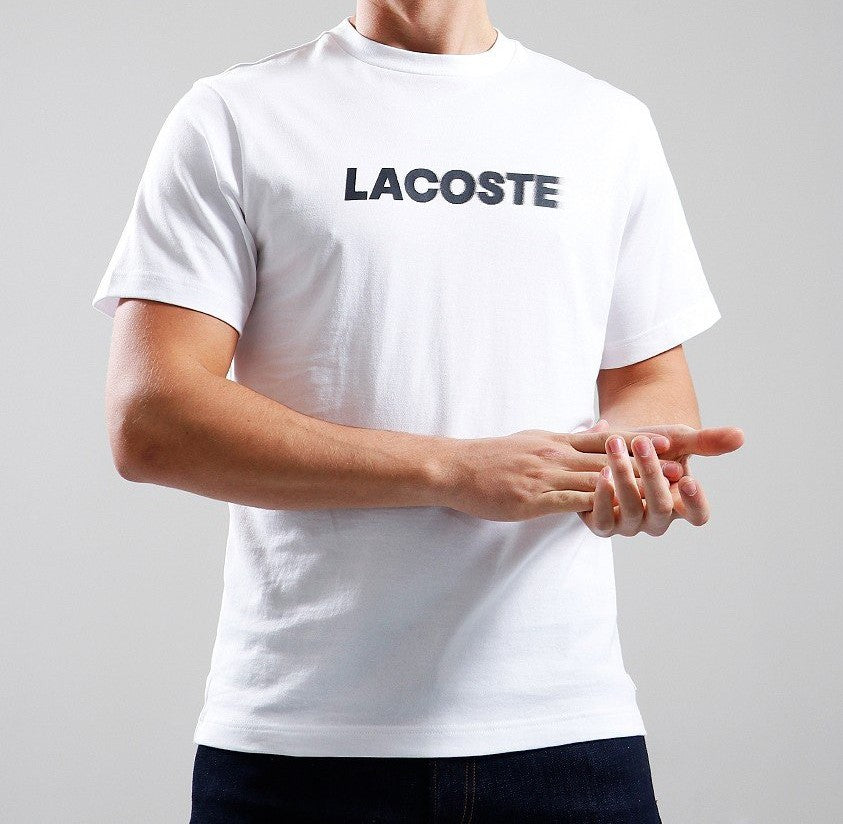 LACOSTE HEAVYWEIGHT COTTON LOGO T-SHIRT WHITE XL RRP £65 BNWT