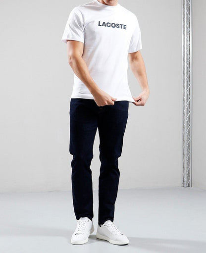 LACOSTE HEAVYWEIGHT COTTON LOGO T-SHIRT WHITE XL RRP £65 BNWT