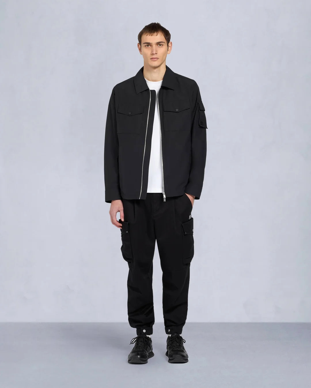 MOOSE KNUCKLES CHARLESBOURG MEMORY SHELL JACKET BLACK LARGE RRP £295 BNWT