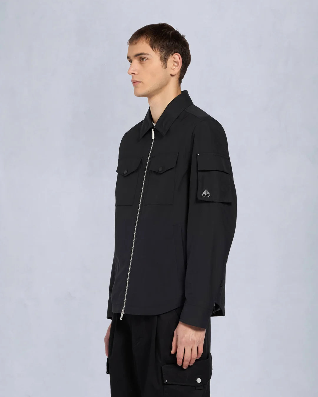 MOOSE KNUCKLES CHARLESBOURG MEMORY SHELL JACKET BLACK LARGE RRP £295 BNWT