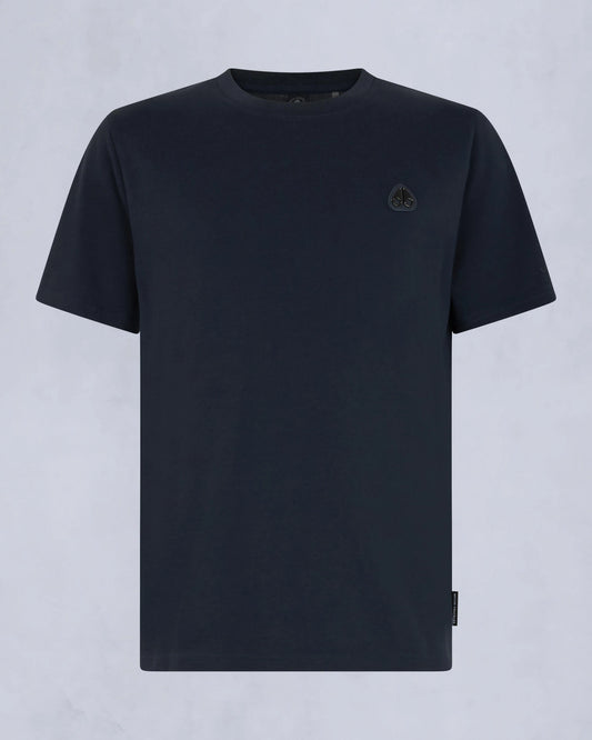 MOOSE KNUCKLES CRESCENT COTTON T-SHIRT NAVY BLUE M RRP £90 BNWT