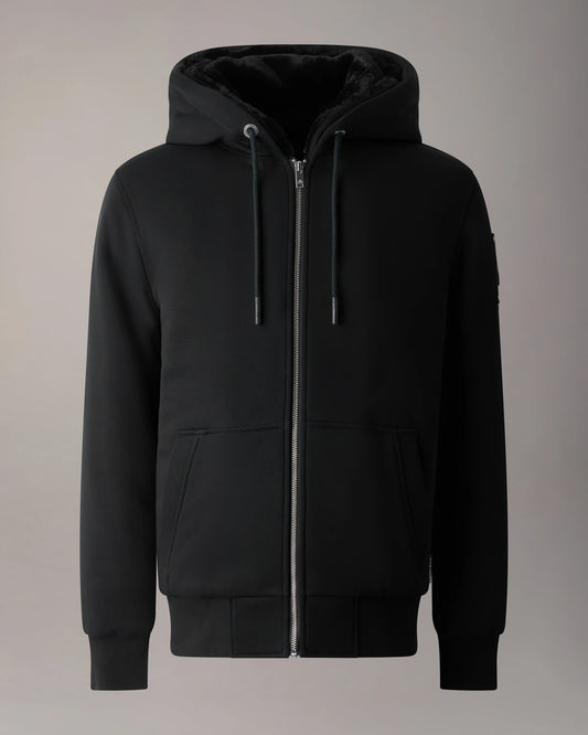 MOOSE KNUCKLES CLASSIC BUNNY ZIP UP COTTON HOODIE JACKET BLACK XL RRP £350 BNWT