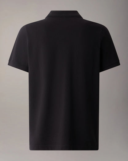MOOSE KNUCKLES EVERETT PIQUE COTTON POLO SHIRT BLACK RRP £130 BNWT