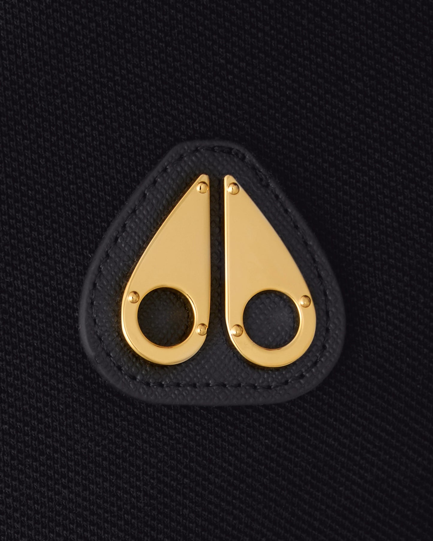 MOOSE KNUCKLES GOLD SERIES EVERETT PIQUE COTTON POLO SHIRT BLACK L RRP £154 NEW