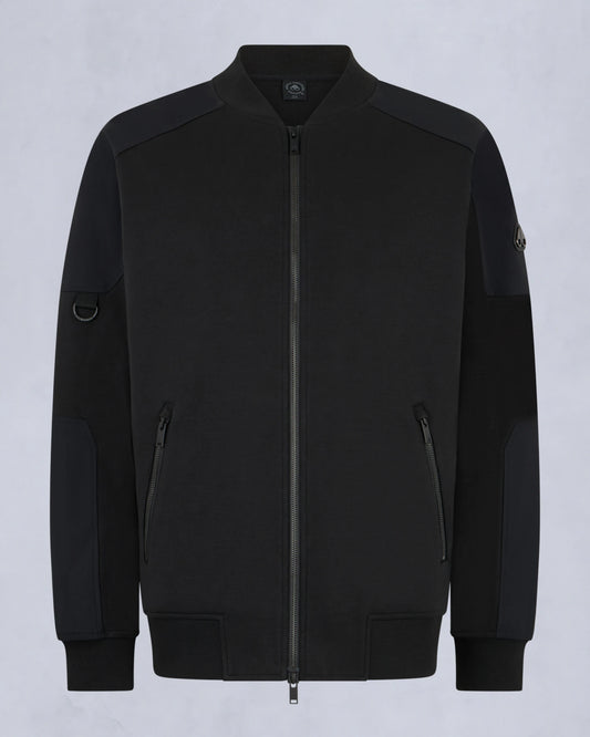 MOOSE KNUCKLES DALON COTTON FLEECE BOMBER JACKET BLACK 2XL RRP £335 BNWT