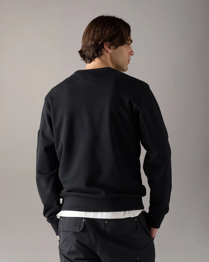 MOOSE KNUCKLES HARTSFIELD CREW NECK SWEATSHIRT BLACK XL RRP £220 BNWT