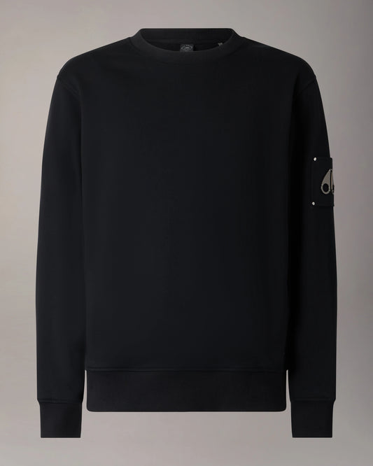 MOOSE KNUCKLES HARTSFIELD CREW NECK SWEATSHIRT BLACK XL RRP £220 BNWT