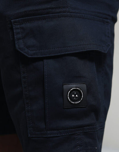 MARSHALL ARTIST COTTON CARGO SHORTS NAVY BLUE 2XL RRP £70 BNWT