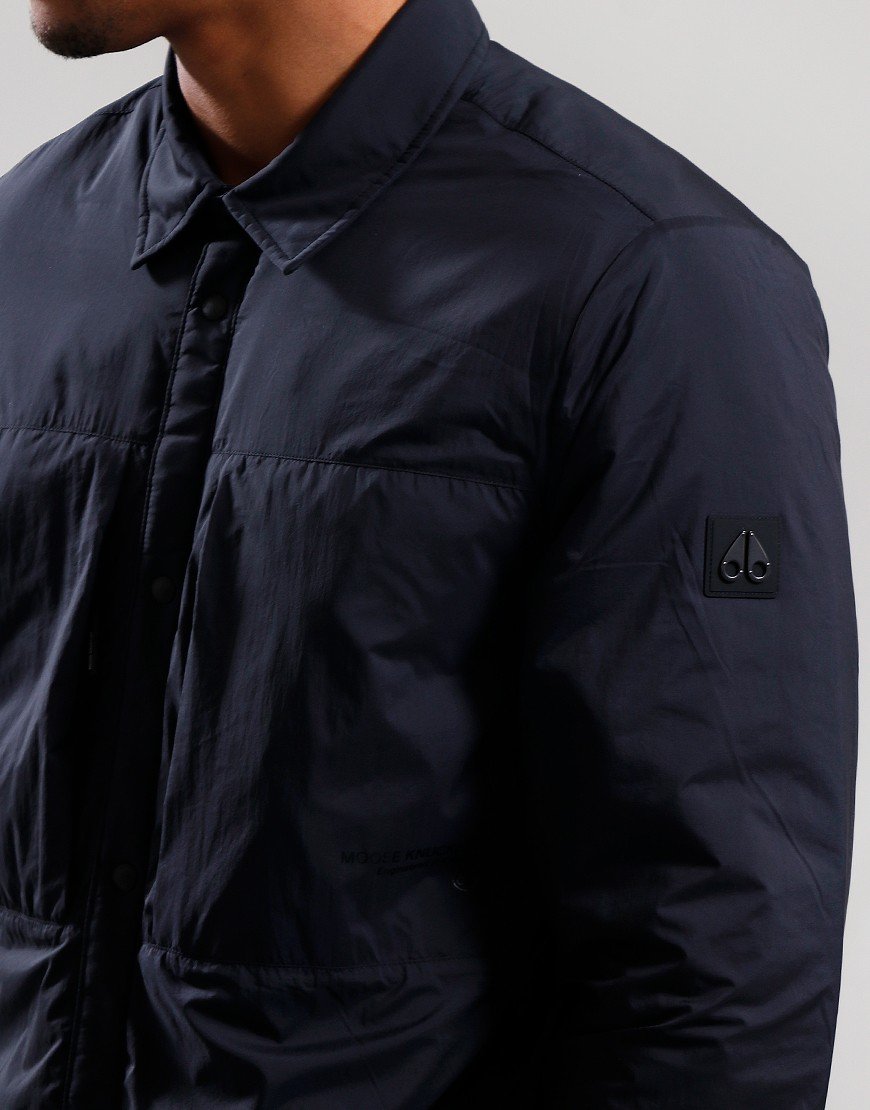 MOOSE KNUCKLES ASH LIGHTWEIGHT PADDED SHIRT JACKET BLACK LARGE RRP £395 BNWT