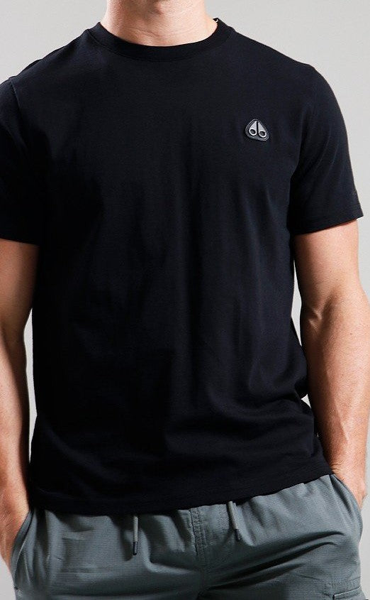 MOOSE KNUCKLES CRESCENT COTTON T-SHIRT BLACK 2XL RRP £90 BNWT