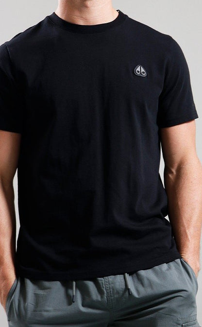MOOSE KNUCKLES CRESCENT COTTON T-SHIRT BLACK 2XL RRP £90 BNWT